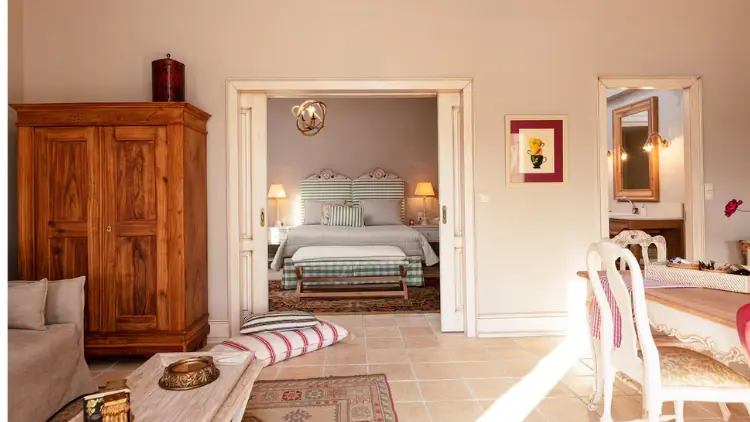 Interior room at the Greece retreat venue